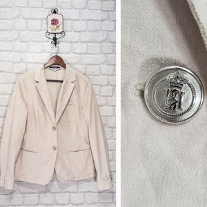 LAUREL by ESCADA Vintage Blazer Jacket Soft Cotton size UK16/US12/D42