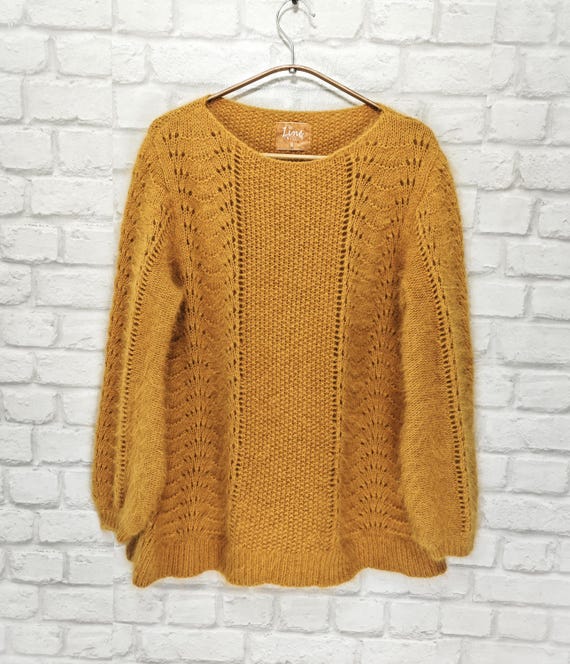 Giallo Senape Maglione Giallo Ocra Donna Maglione Soffice In