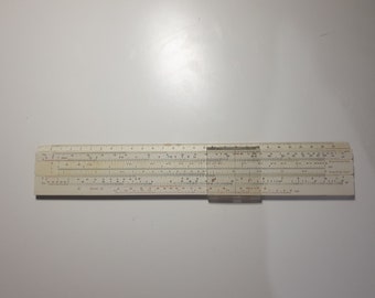 Vintage AW Faber-Castell 111/98 Elektro Slide Ruler In Case - Made In Germany