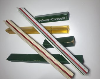 Vintage A.W. Faber - Castell  - Germany – Architect Engineering triangular ruler  ( 2 rulesrs )