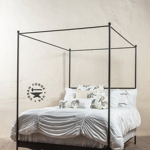 Corinth Iron Canopy Bed Blacksmith Made in USA
