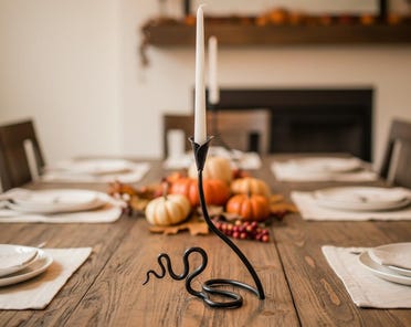 Iron Candle Holder – Ivy Single – American Made by Urban Forge