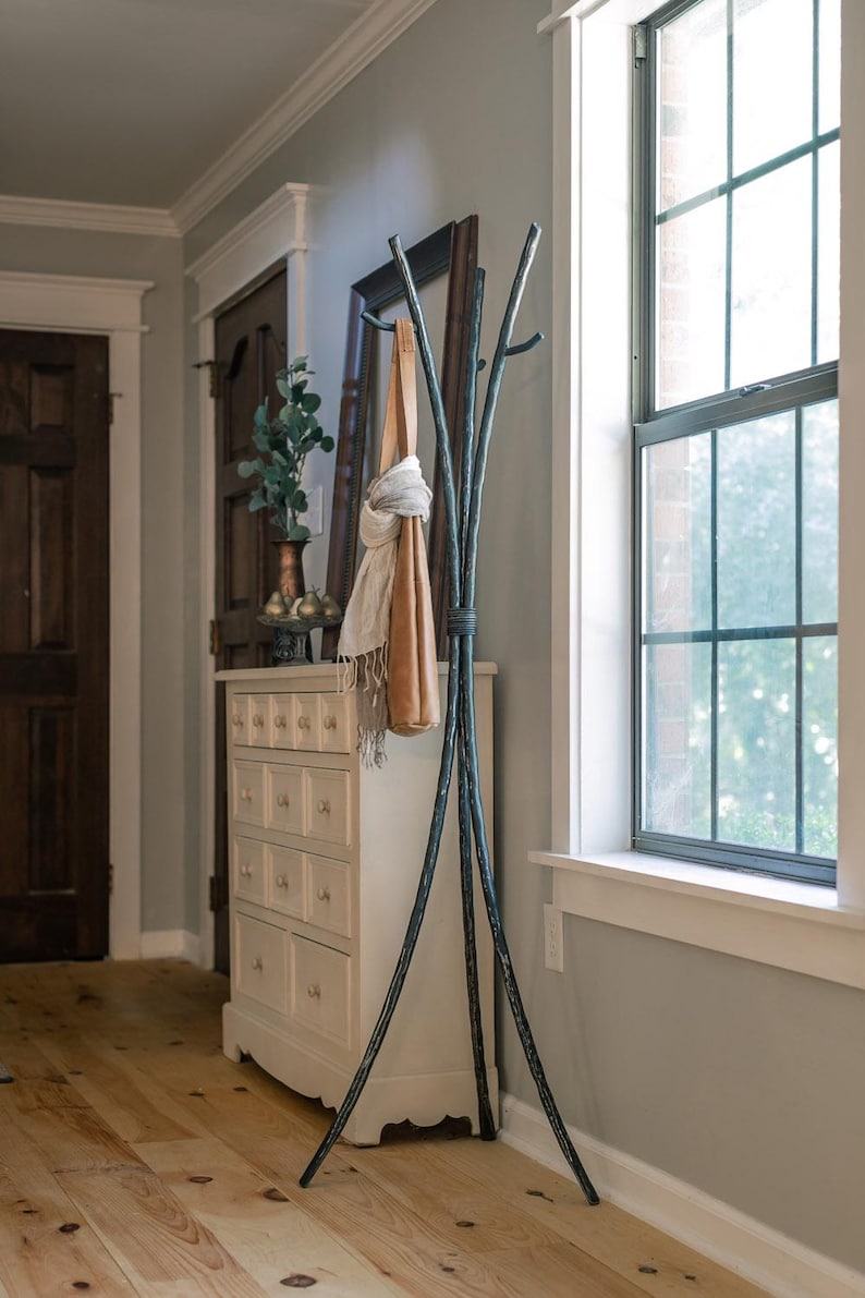 Iron Freestanding Coat Rack – Meridian – American Made by Urban Forge ...