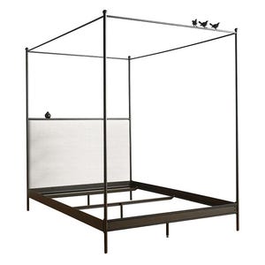 Iron Canopy Bed – Bird on a Wire – American Made by Urban Forge – Coal Black Finish image 5