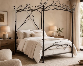 Iron Canopy Bed – Forest Canopy – American Made by Urban Forge