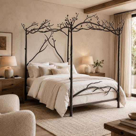 Iron Canopy Bed – Forest Canopy – American Made by Urban Forge