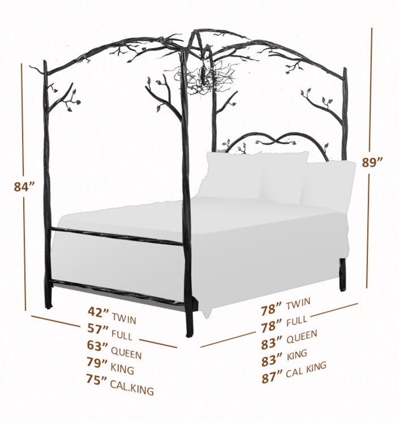 Elm Springs Wrought Iron Canopy Bed Textured Timbers and Etsy