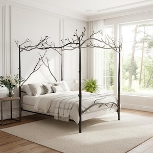 Iron Canopy Bed – Forest Canopy – American Made by Urban Forge