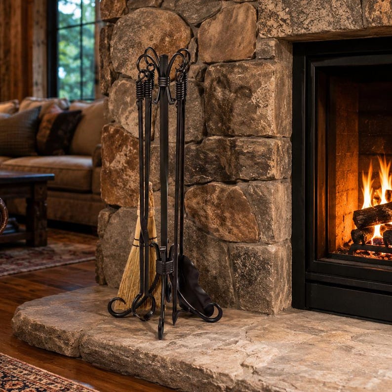 Urban Forge Delta Fireplace Tool Set - Thumbnail 4