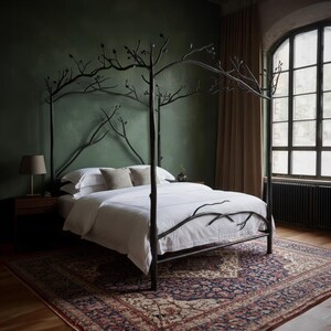Iron Canopy Bed – Forest Canopy – American Made by Urban Forge Bild 3