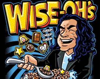 Wise-Oh's Cereal (Mens/Ladies/Kids/Hoods) - Tommy Wiseau/The Room Parody T-shirt