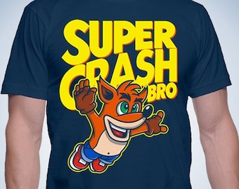 Super Crash Bro (Mens/Ladies/Kids/Hoods) - Crash Bandicoot Parody T-shirt
