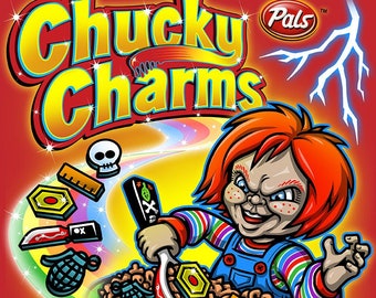 Chucky Charms (Mens/Ladies/Kids/Hoods) - Chucky Parody T-shirt