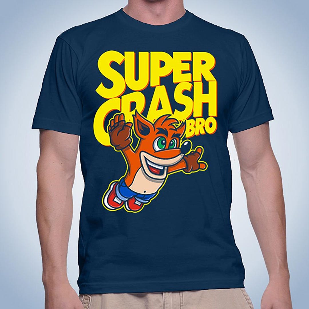 Crash Bandicoot T-shirt: Super Crash Bro Gaming Parody - Etsy