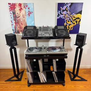 Stahl DJ Arbeitsplatz & Hörbox