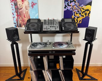 Steel DJ Workstation & Listening Booth
