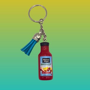Mini Brands Minute Maid Fruit Bowle Flasche Schlüsselbund mit blauer Quaste