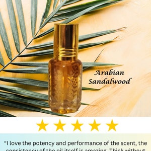 Arabian Sandalwood Oil Perfume-Woody Aromatic Fragrance-Creamy Vanilla Scent-Sandalwood Natural Perfume-Sandalwood Attar-Aromatherapy-Unisex