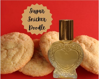 Sugar Snicker Doodle Type Body Oil-Sweet Warm & Spicy Scent-Sugar Cookie Scent, Sugar Cookie Dough Pure Oil-Vanilla Gourmand Oil, Body Spray