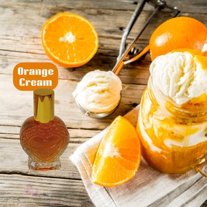 Orange Cream Fantasy Type Body Oil, Orange Creamsicle Gourmand Scented Perfumed Oil, Fruity, Citrus, Vanilla, Marshmallow Fragrance Oil