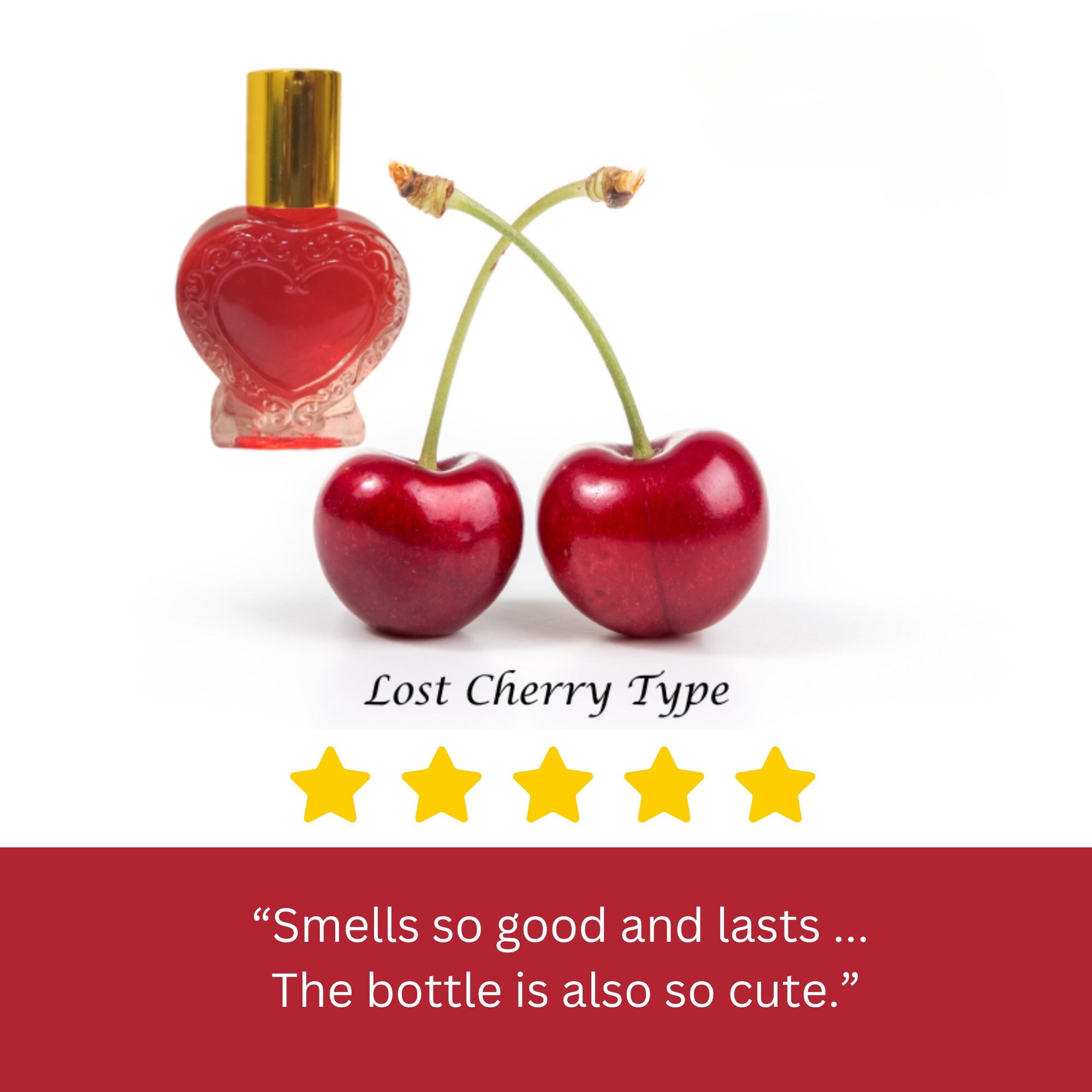 Natural Cherry Perfume Oil Sweet Fruity Organic Fragrance Cherry