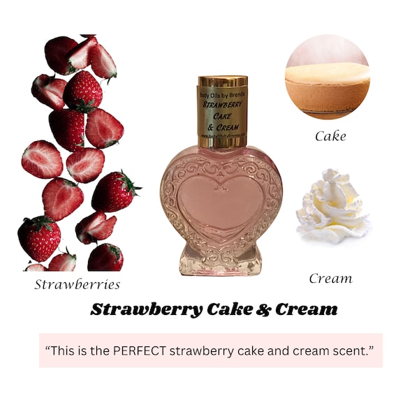 Strawberry Cake & Cream Type Lichaamsolie of Lichaamsspray - KOOP 2 KRIJG 1 GRATIS - Gourmand-Designer Geïnspireerd - Lekkere goedheid - * Geen naammerkproduct