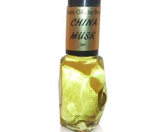 CHINA MUSK Type Body Oil - Refreshing, Exotic Musk, Oriental-Inspired Perfumed Body Oil - Women's Perfume  - Luxury Fragrances