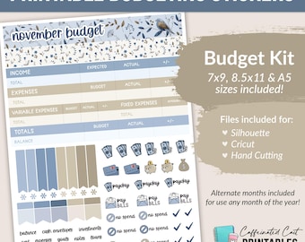 PRINTABLE Budget Kit (7x9, 8.5x11, A5 sizes included) - 115 Flutter - Budget Stickers