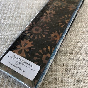 Batik Assortment Layer Cake 10 inch Squares, 11 squares
