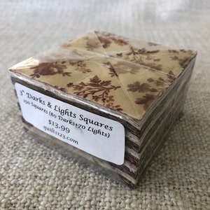 3 inch Darks and lights precut squares