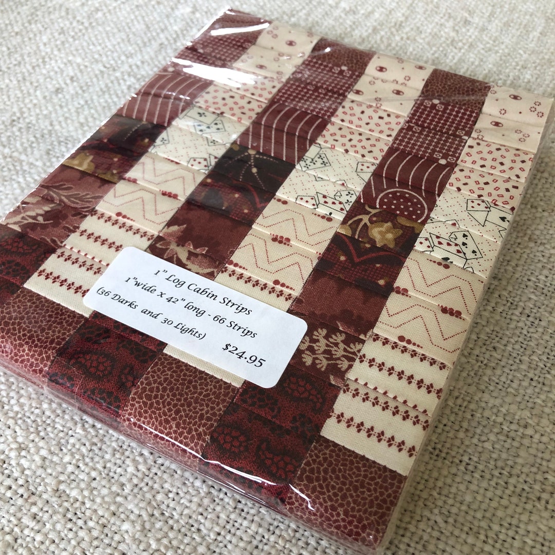 Red and White 1 Inch Log Cabin Strips Etsy