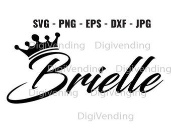 Brielle Name Logo custom Brielle SVG Bailey Name Design Custom PNG SVG Transparent by Digivending