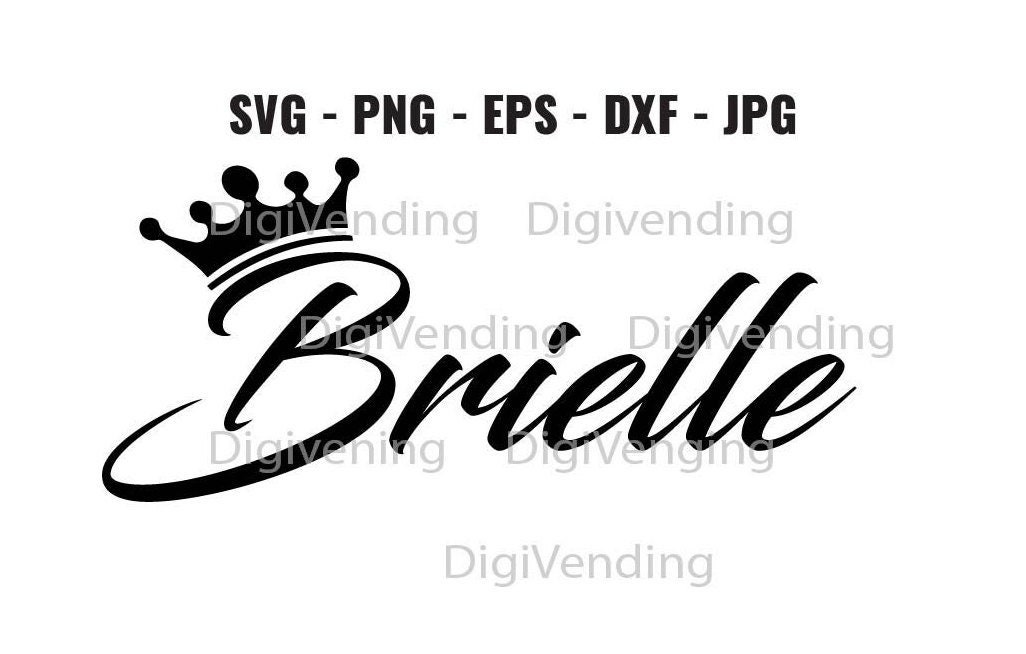Brielle Name Logo Custom Brielle SVG Bailey Name Design Custom Etsy