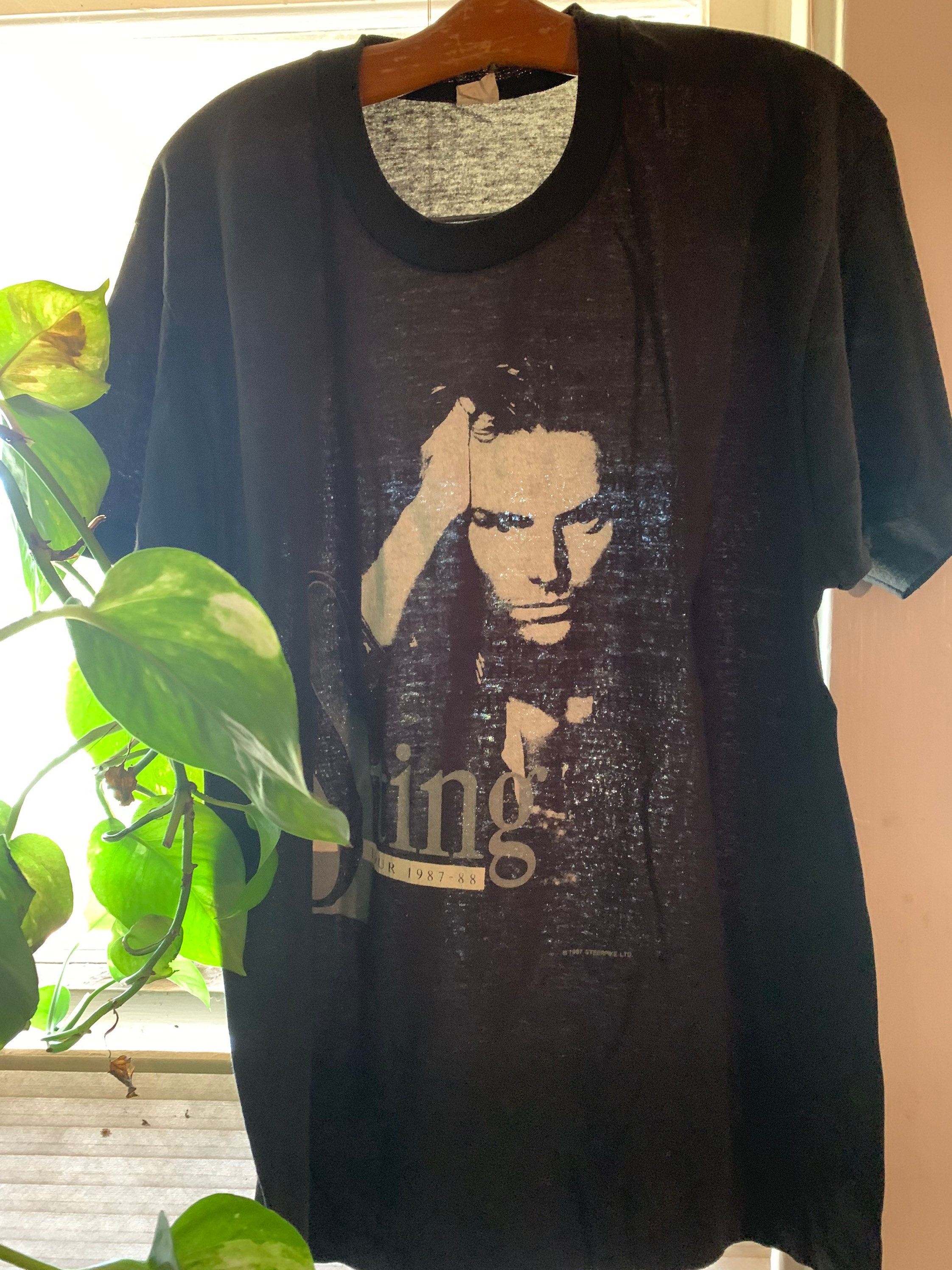 ★スティング　1988年ワールドツアーLA　 Sting　デザイン　Tシャツ　M