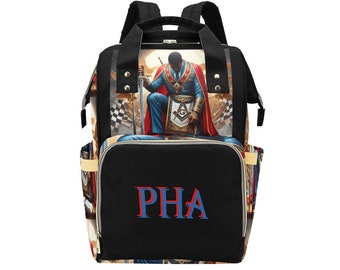 Mason // Kneeling Mastermason Praying // Fraternity // OES // Lodge // Chapter // Prince Hall // PHA // Backpack