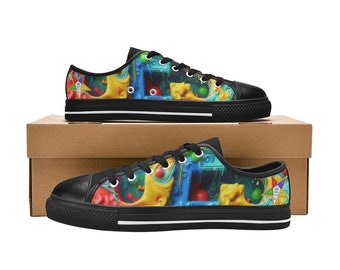 Order of the Eastern Star // OES // PHA // Chapter // Lodge // Masonic // Dripping Wet Paint Women's Sneakers