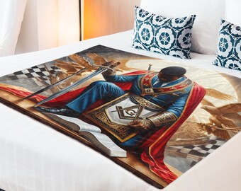 Kneeling and Praying Mastermason // Masonic // PHA // Lodge // // Ultra-Soft Micro Fleece Blanket