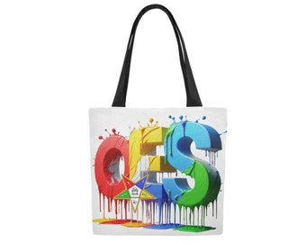 OES // Eastern Star // Sorority // Chapter // Paint Splash Drip Canvas Tote Bag