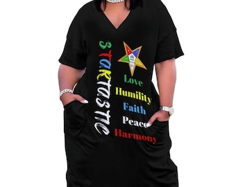 OES // Startastic //Eastern Star // Sorority // Sisterhood // Chapter // PHA // Fraternity // Baggy Dress with Pockets