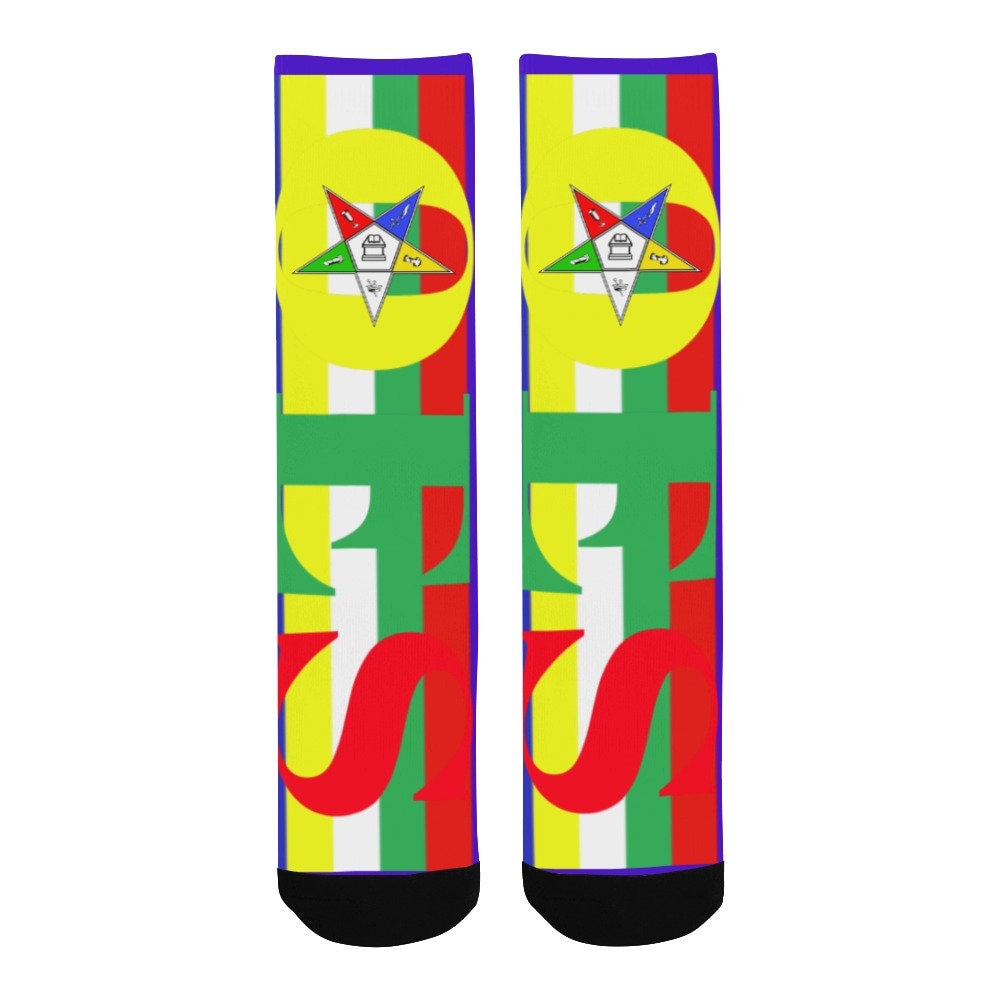 Sorority Socks With Poodle Design - Royal Blue & Gold 'In My Royal Era' Greek Sisterhood Crew Socks