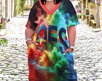OES // Eastern Star // Sorority // Sisterhood // Chapter // PHA // Fraternity // Cloud Baggy Dress with Pockets