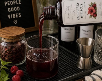 Raspberry Hibiscus Coffee Syrup: Small Batch, No Preservatives, Fresh Flavor