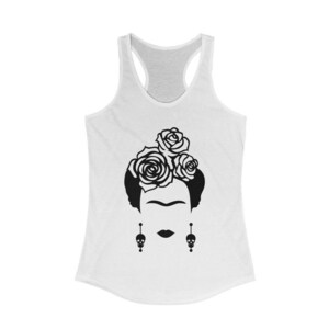 Frida Racerback Tank Top, Frida T-Shirt, Feminist Shirt, Girl Power Shirt, Empowered Women, Latina power, Women's Tank, Viva la Frida