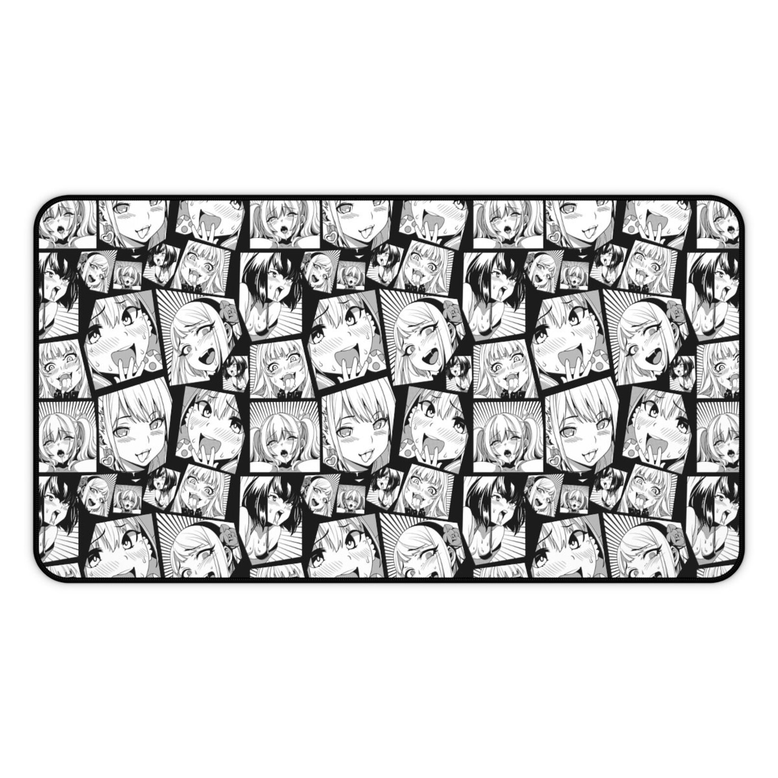 Anime Desk Mat Gaming Manga Girls Desk Mat Aesthetic Ahegao Etsy