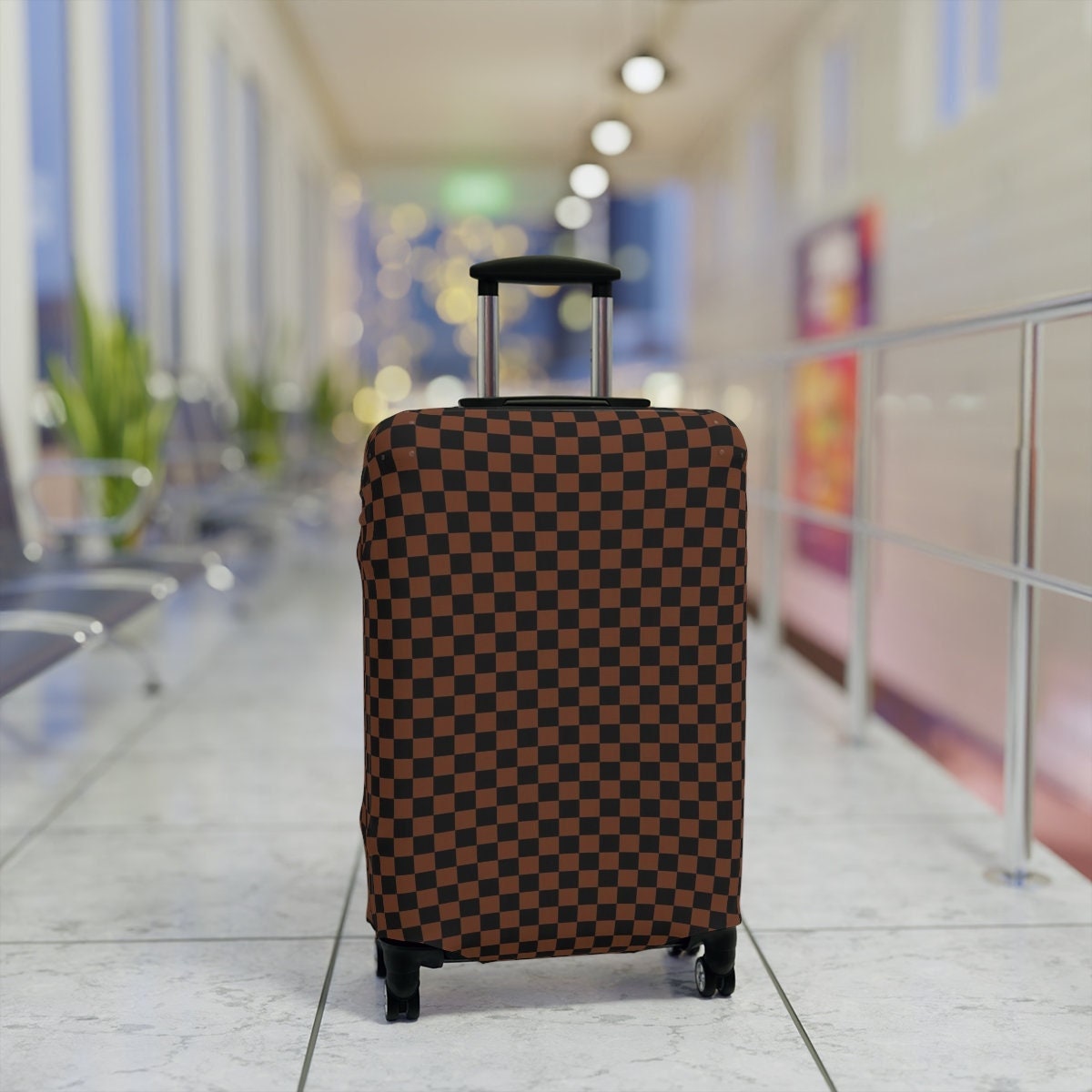 Black Brown Checkered Luggage Cover Luggage Identifier -  Israel