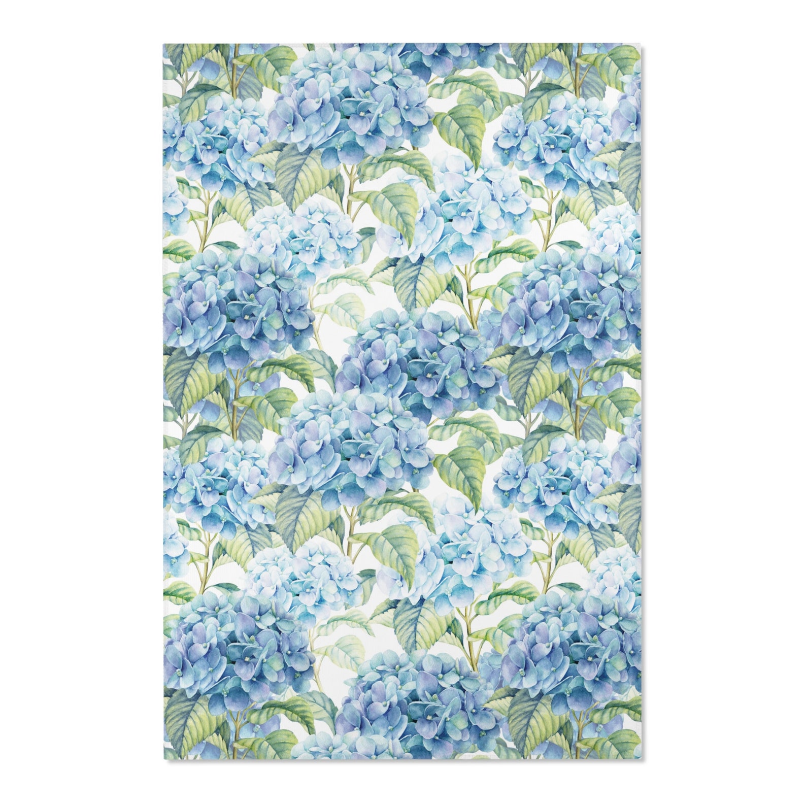 Tufted Rug Blue Hydrangea Blue Hydrangea Flower Rug, Floral Area Rug, Bedroom Rug Aesthetic ...