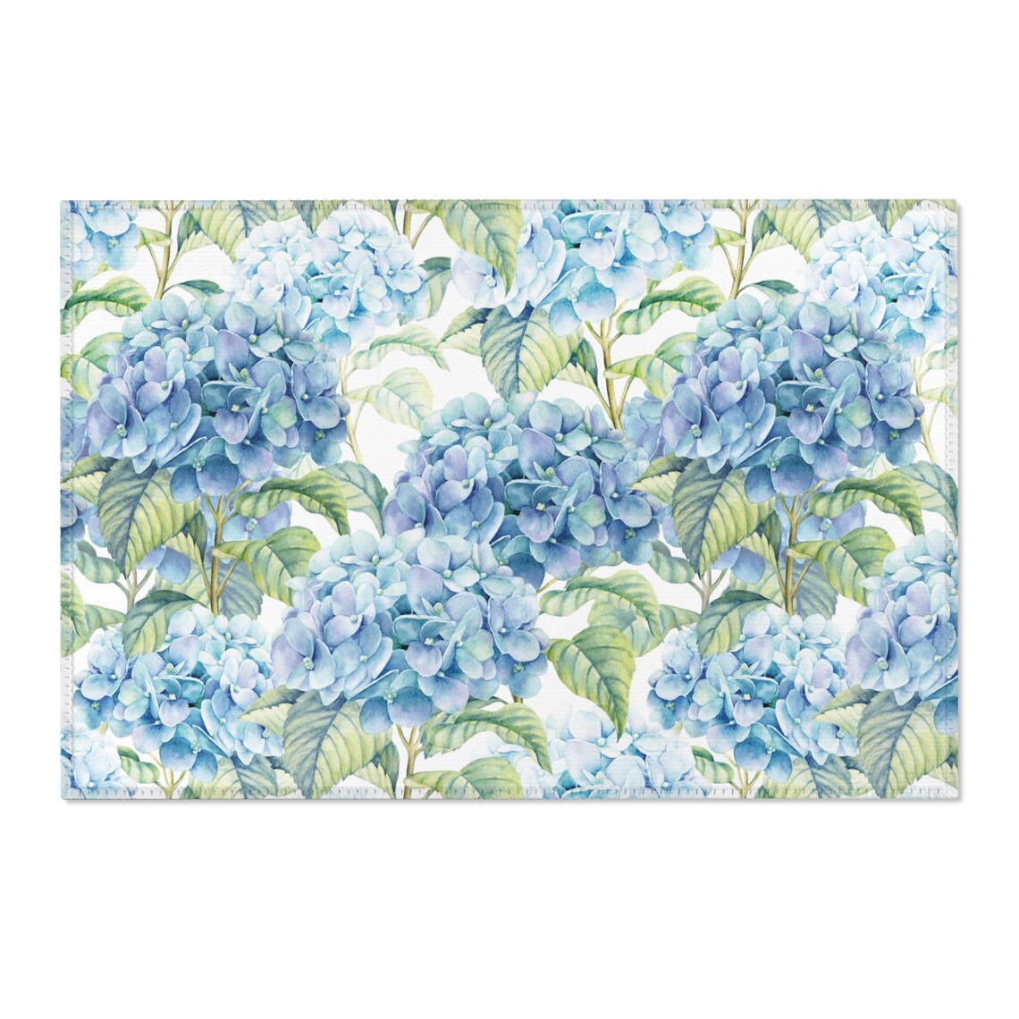 Tufted Rug Blue Hydrangea Blue Hydrangea Flower Rug, Floral Area Rug, Bedroom Rug Aesthetic ...