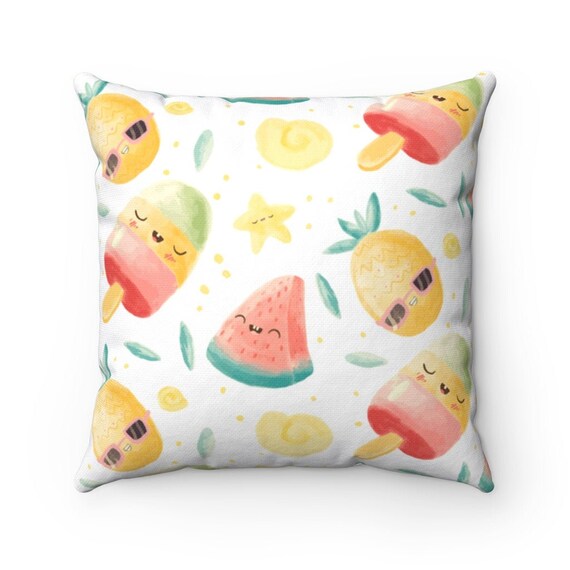 Decoración de la habitación Kawaii Almohada cuadrada Kawaii | Etsy