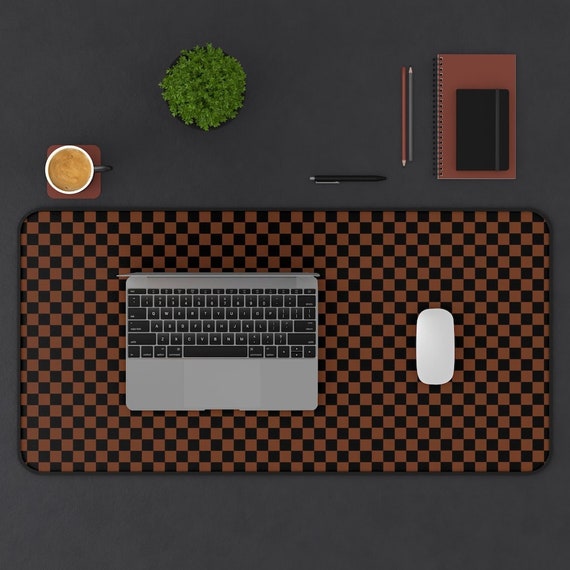 Checkered Desk Mat Gaming, Large Computer Desk Mat Plaid Checker, Checkered Pattern Desk Pad, Keyboard Mat Checkerboard