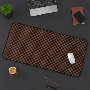 Checkered Desk Mat Gaming, Large Computer Desk Mat Plaid Checker, Checkered Pattern Desk Pad, Keyboard Mat Checkerboard zdjęcie 2